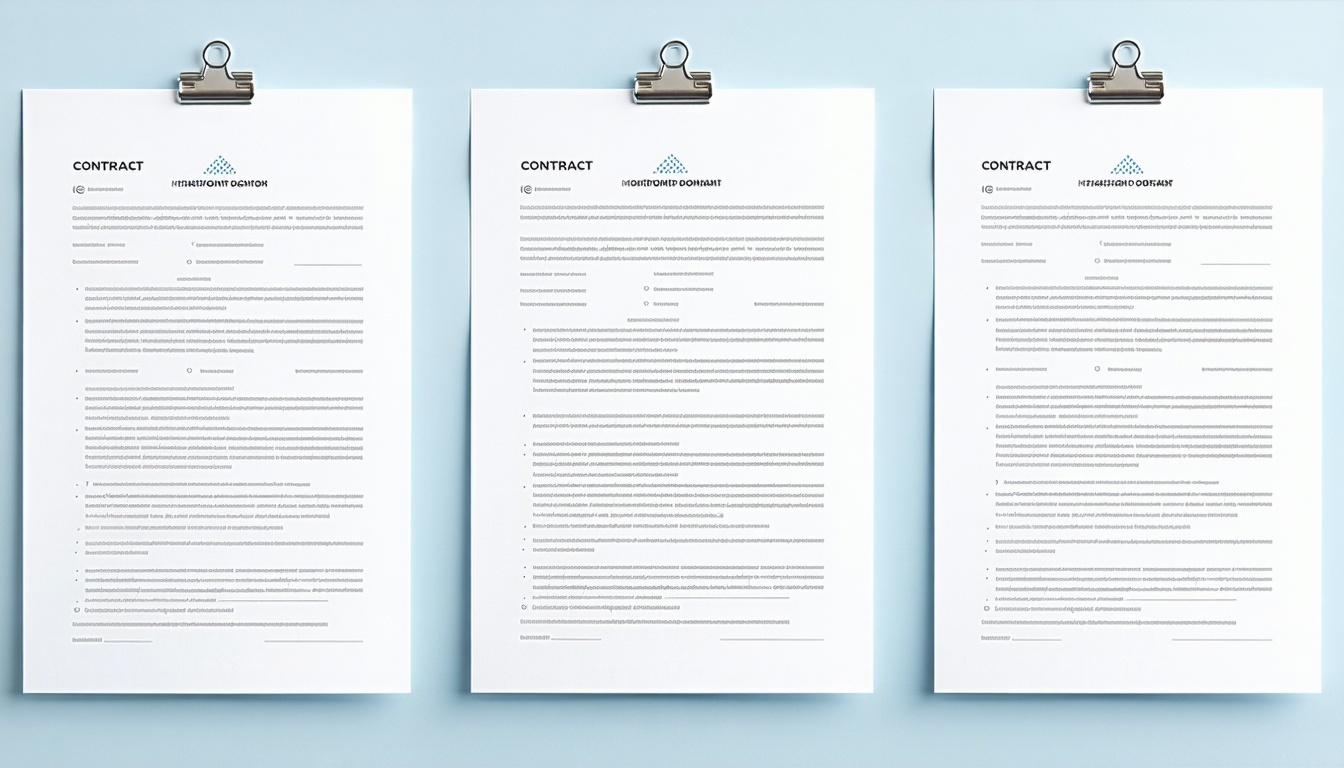 Standardized contract templates for healthcare organizations